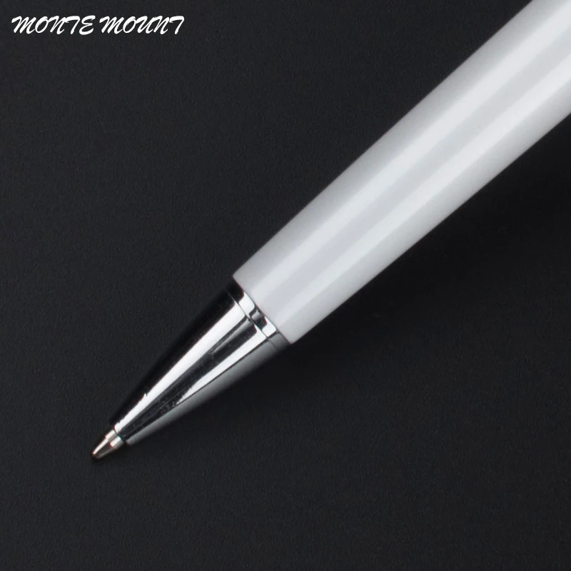 Monte Mount белая шариковая ручка драгоценный камень ручка серебряный зажим Руководящий работник быстрое письмо ручка