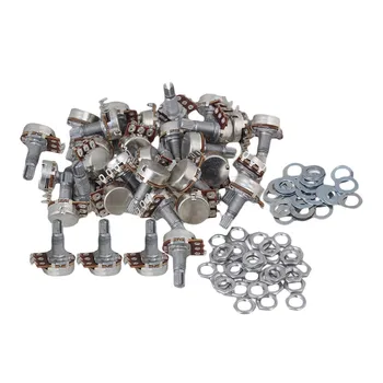 

Yibuy 100 Pieces Guitar Potentiometer B100K Coarse Knurling Split Shaft