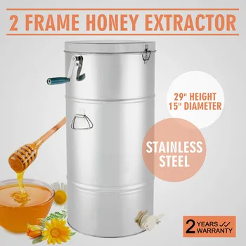 

2 Frame Honey Extractor Stainless Steel Manual Honey Extractor Commercial Use