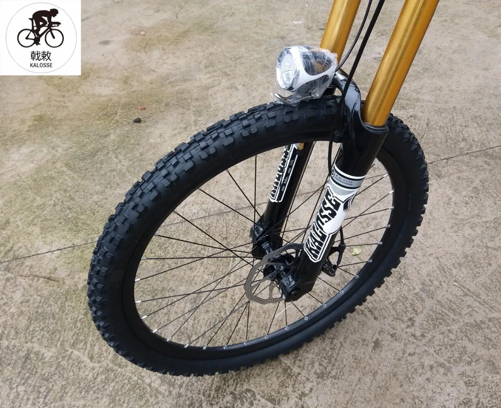 Discount Kalosse  26*2.35tires  DH  mountain  bicycle   electriccal  bike 48V 1000W   electric mountain bike  27 speed M4000 3