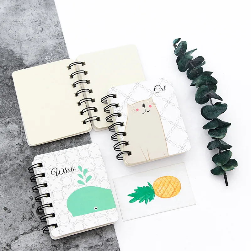 Милый мультяшный ежедневный блокнот для детей 80 страниц|notebooks for kids|coil notebookmini planner