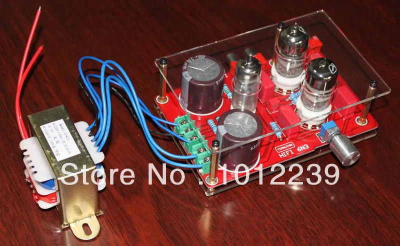 

Assembled 6N3 rectifier tube preamp streaking version with transformer