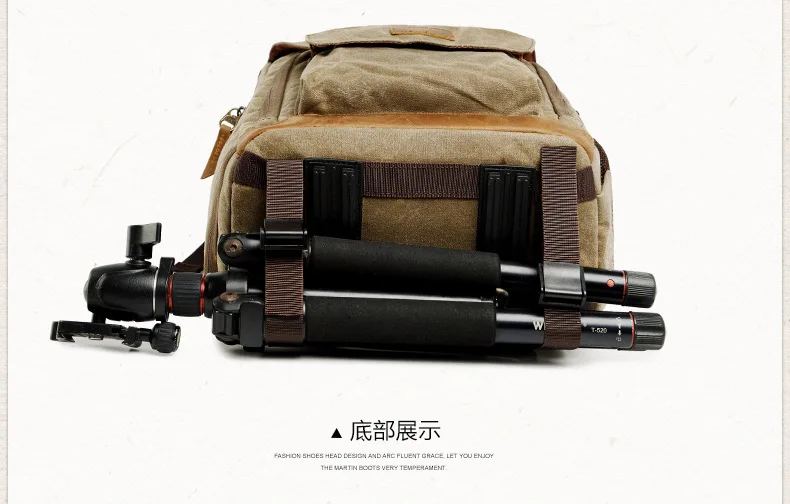 Батик Холст Водонепроницаемый фотографии сумка Открытый износостойкий большой рюкзак камеры мужчин для Nikon/Canon/sony/Fujifilm 15"