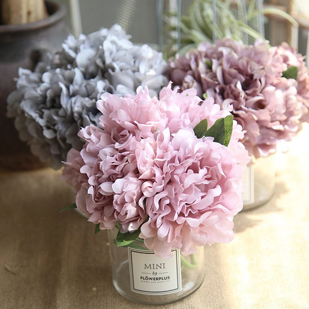 5pcs Artificial Flowers Peony Flowers Bouquet Fake Flowres Real Touch Flower For Wedding Decor Wreath Gland Home Decoration Artificial Dried Flowers Aliexpress