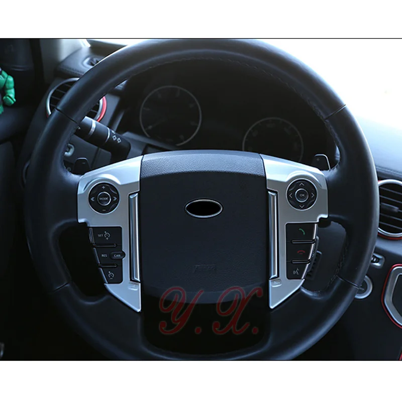 

3x ABS Sticker For Land rover Steering wheel covers decoration Trim stickers for Land rover discovery 4 Car Accessories