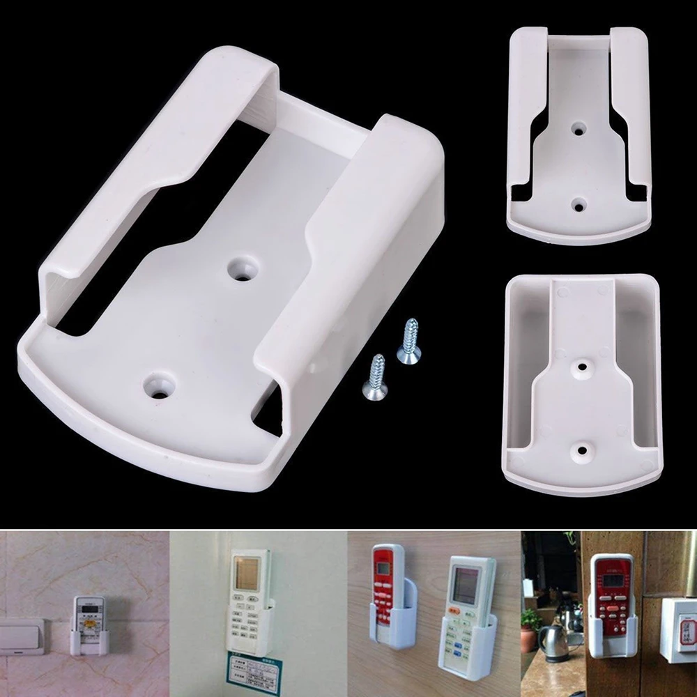 Air Conditioner Remote Control Holder Case Wall Mount Storage Box White