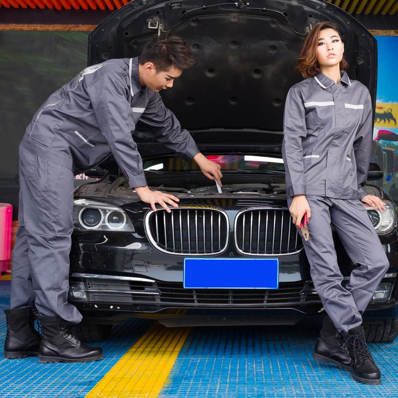 

1set Autumn and winter new car repair beauty long-sleeved overalls suite for BMW workshop wear overalls set