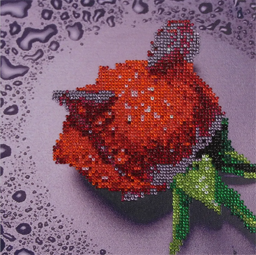 

3D DIY diamond painting 7colors of roses round rhinestone pasting decorative painting diamond embroidery mosaic needlework