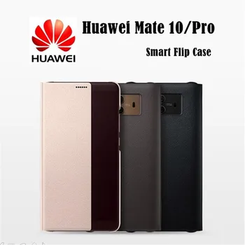 

Brand Leather Case for Huawei Mate10 / Mate 10 Pro Smart Flip Case for Huawei Mate 10 /Pro Original View Window Flip Cover Case