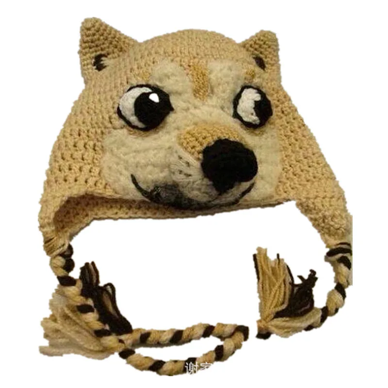 Fashion Hat Dog Beanie Cosmetic For Winter Shiba Inu Puppy Cosmetic Hat For Winter Shiba Inu