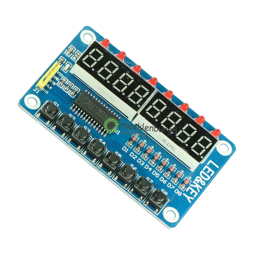 8 битная светодиодсветодиодный цифровая трубка битный модуль TM1638 для AVR Arduino ARM