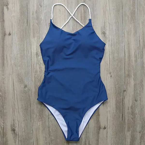 Aliexpress.com : Buy RXRXCOCO Solid One Piece Swimsuit Women Halter ...