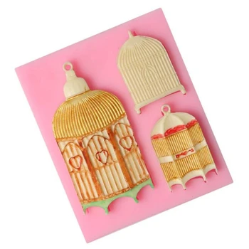 

Bird Cages Shape Mold Chocolate Cookie Baking Silicone Molds Candy Fimo Clay Mould Fondant Cake Decorating Tools