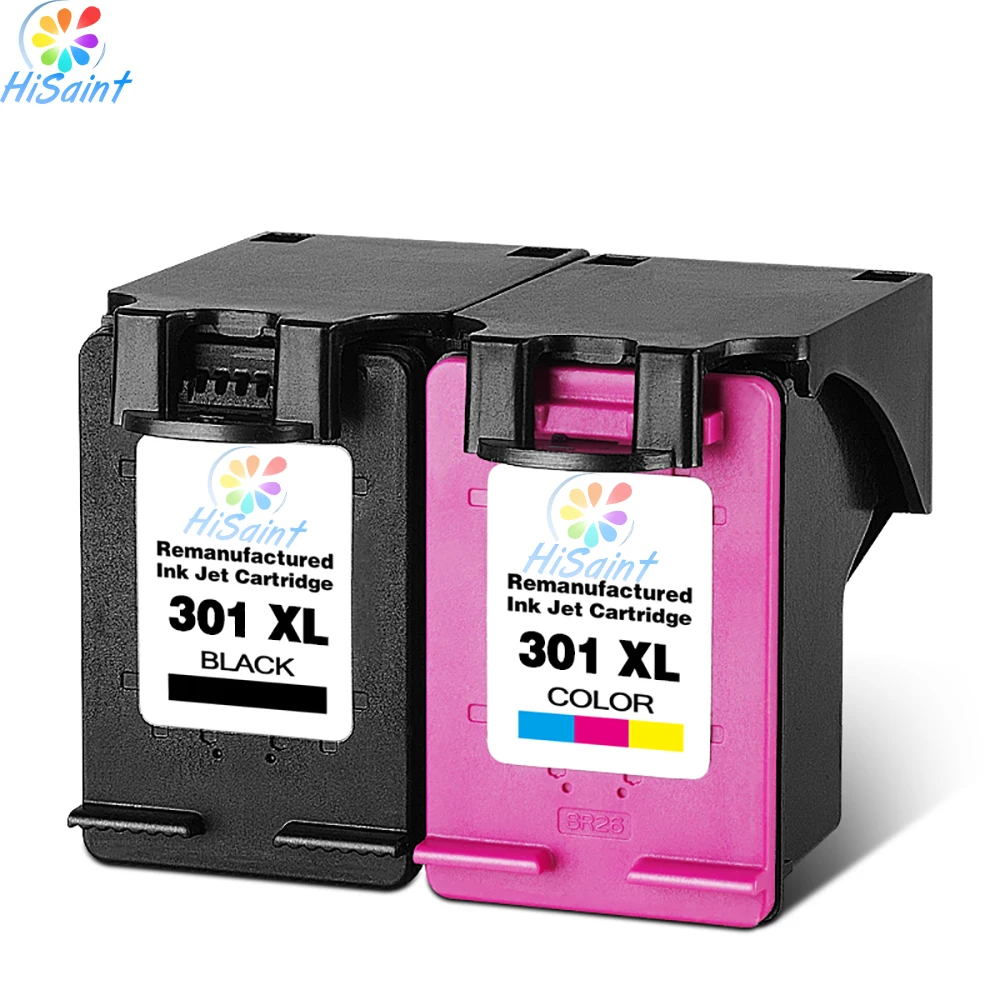 Hisaint Listing 2 Pack 301XL Ink Cartridge Replacement for HP 301 xl CH563EE CH564EE for Deskjet