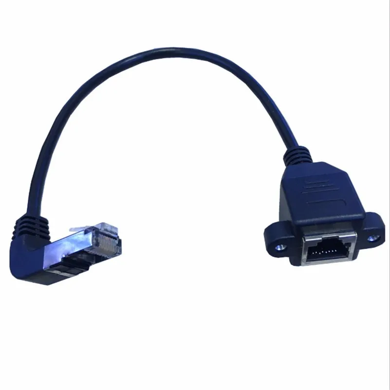 30 см/0 3 м 90 градусов вверх и вниз RJ45 штекер гнездо винтовое Панельное крепление