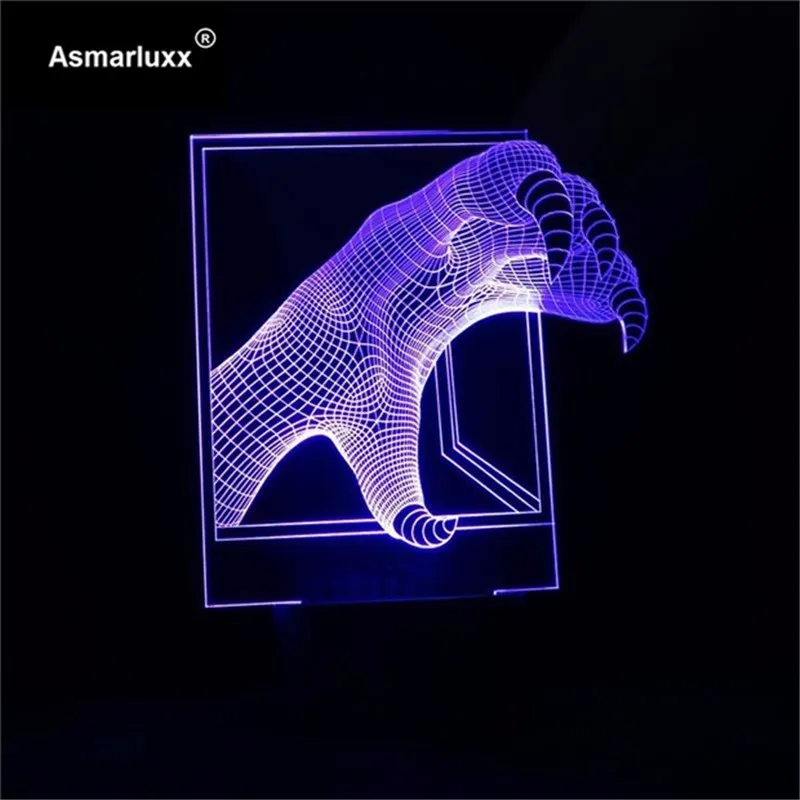 Asmarluxx Claw 3d led lamp0002