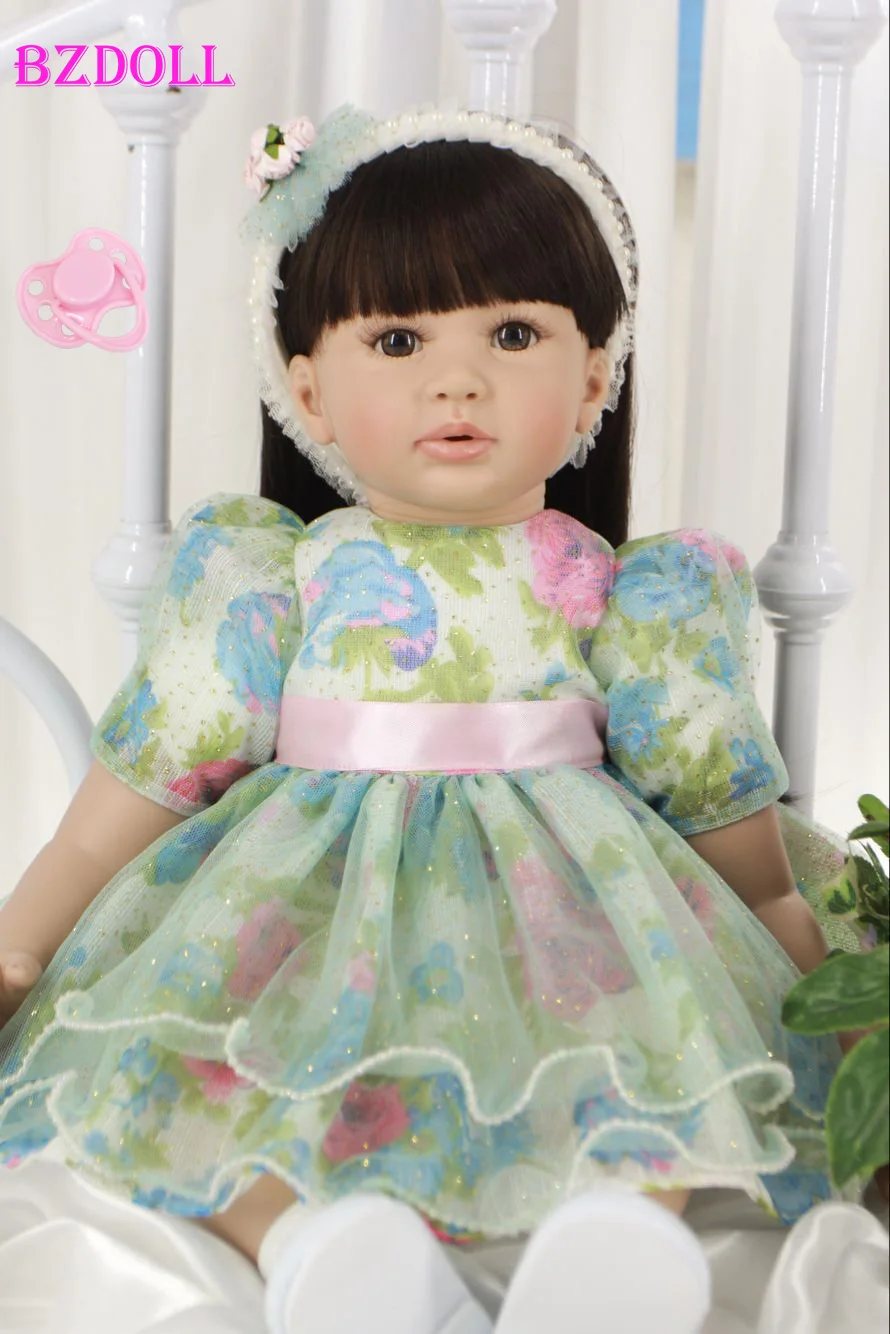 60cm Silicone Reborn Baby Doll Toys 24inch Vinyl Princess Toddler Girls