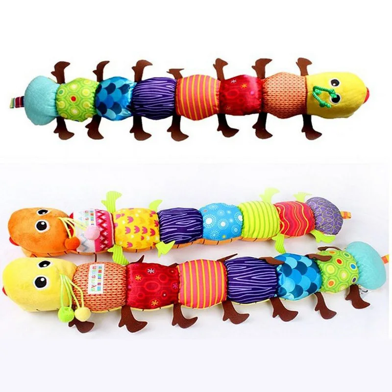 Baby Toys Musical Stuff Caterpillar With Ring Bell Cute Cartoon Animal Plush Doll Early Learning Educational Kids Toys Christmas (7)