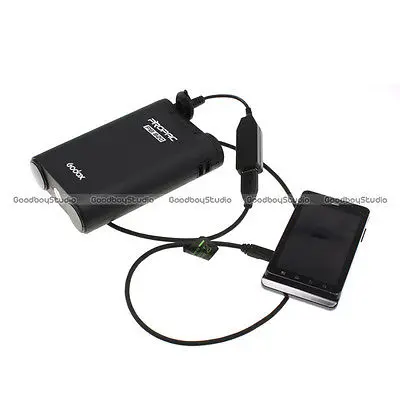 Godox PB820 Батарея пакет USB Мощность кабель для передачи данных iPhone смартфона