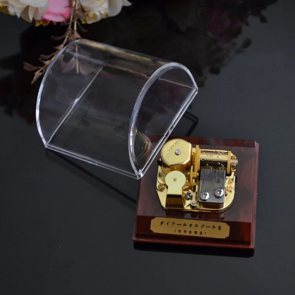 Creative Transparent Acrylic 18-Note Wind-up Musical Box Dome Box with Stop Button for Girl,Christmas Gift Birthday Gift for Kid 6