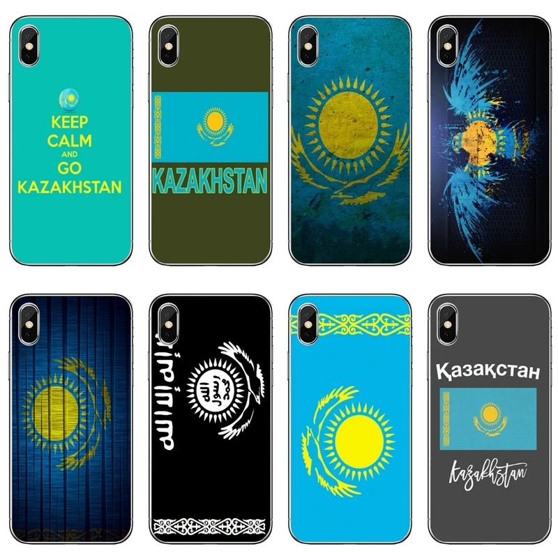 

Kazakhstan flag Popular For Apple iPhone X XR XS Max 8 7 plus 6s 6 plus SE 5s 5c 5 4s 4 protective Soft phone cover case