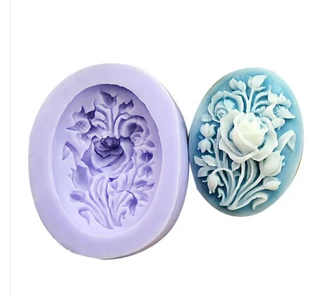 

Free shipping The bell orchids rose flowers Modeling fondant silicon mold chocolate cake decoration silicone mold