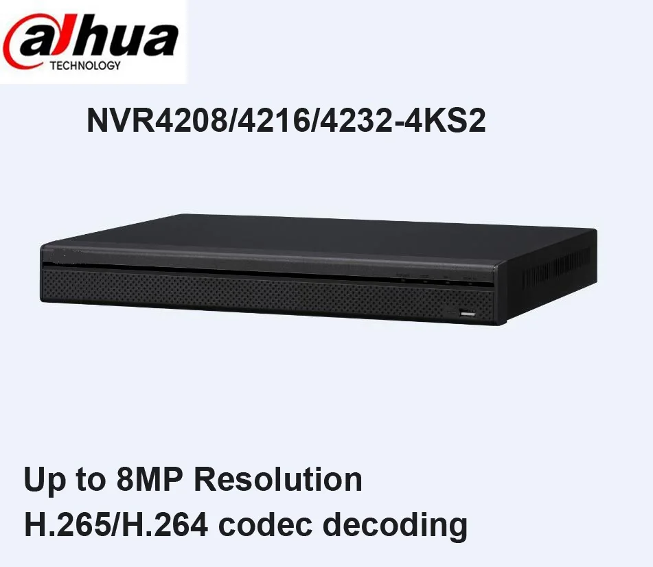 Сетевой видеорегистратор Dahua NVR4208-4ks2 NVR4216-4Ks2 NVR4232-4Ks2 8ch/16/32CH NVR 1U 4 K H.265 Сетевой Видео Регистраторы h265 nvr4208-4k nvr4216-4k