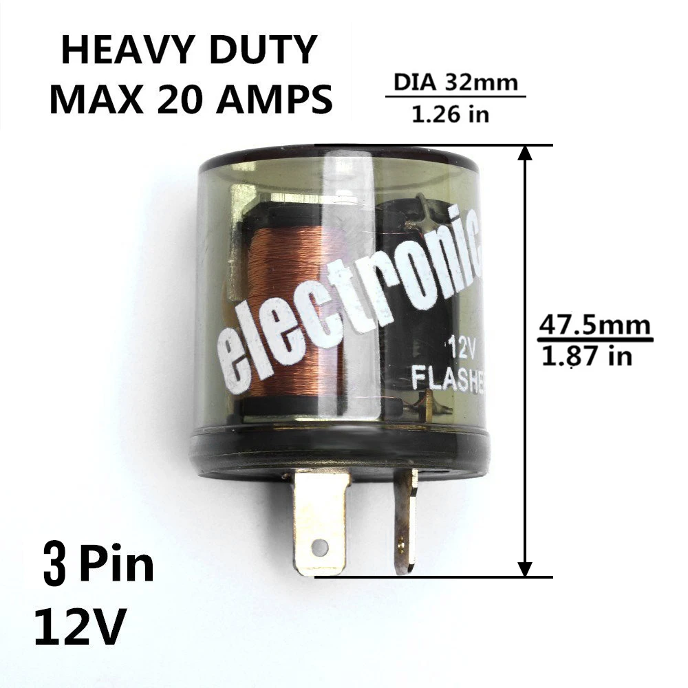 

Hot sale 12V 3 Pin Flasher Heavy Duty LED Compatible Electronic Fixed Flasher Turn Signal Flasher Relay