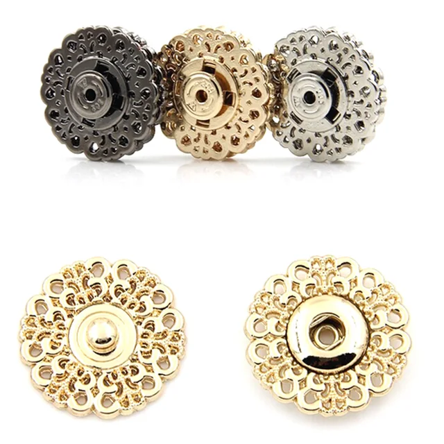 10set 15mm 18mm 21mm 25mm Metal Snap Fasteners Clasps On For 10set 15mm 18mm 21mm 25mm Metal Snap Fasteners Clasps On For Handbag Purse Wallet Craft Suit