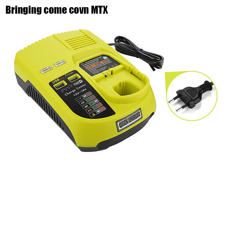 2 USB Port P117 Charger For Ryobi ONE 12V-18V P108 P104 P102 P100 Ni-Cd /& Li-ion