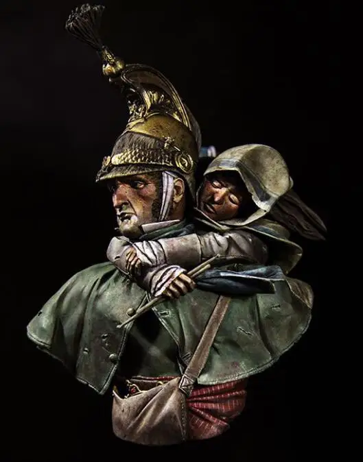 

1/10 Resin Bust Building Kit Army drummer and child