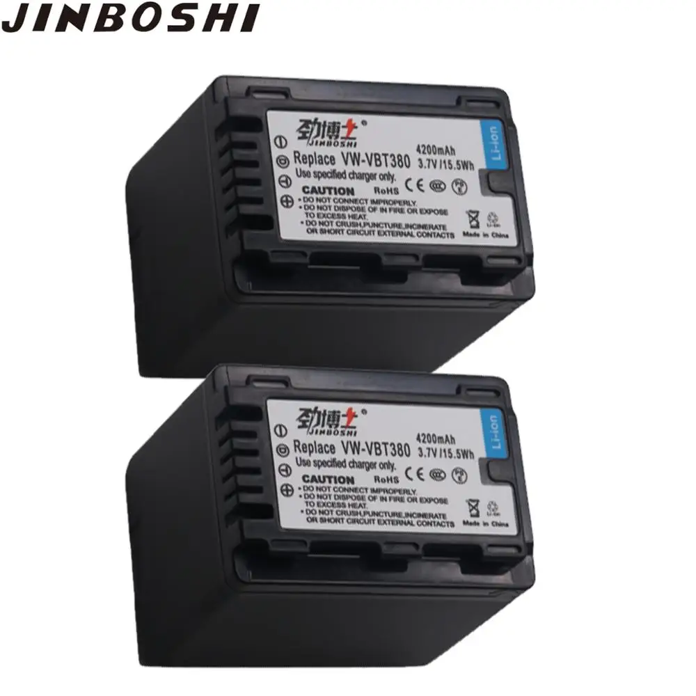 2 шт Φ VBT380 VW VBT190 Аккумулятор для Panasonic HC V110 V130 V160 V180 V201|Цифровые аккумуляторы| |
