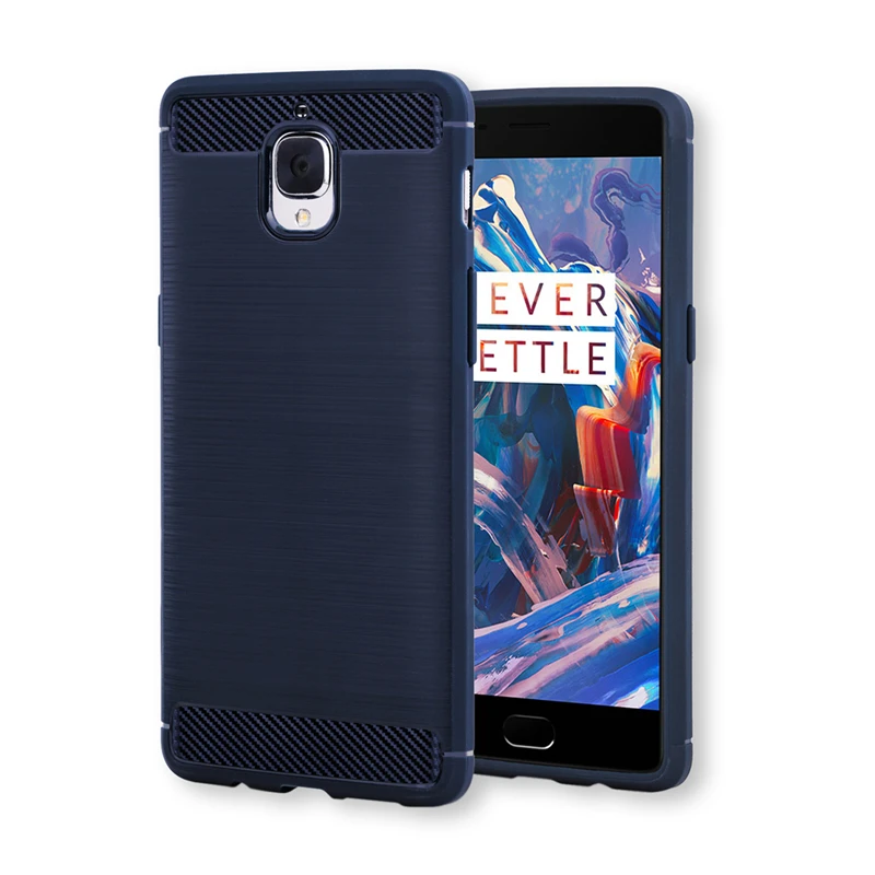 Ультра тонкий конфеты цвет силиконовый чехол для телефона One Plus 3 т задняя крышка