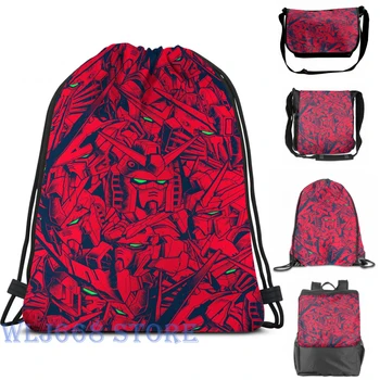 

Funny graphic print shoulder Bags women Gundam Camo Magenta Single shoulder backpack travel for men Gym Bag