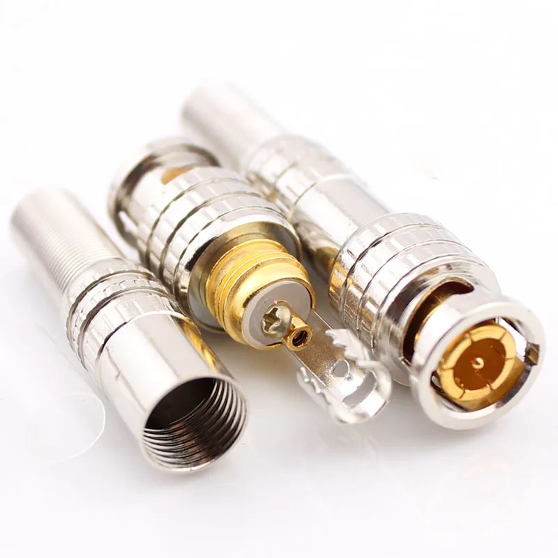 

Network Digital Cable TV Accessories Connector Adapter Free Solder BNC Connector Plug 75-3-4-5 Line