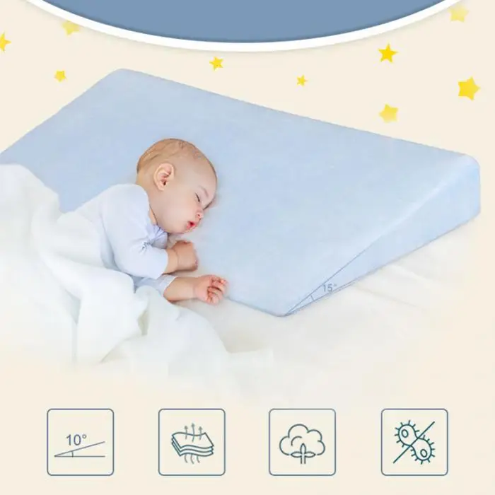 Baby Sleep Positioner Pillow Anti Reflux High Incline Newborn Baby