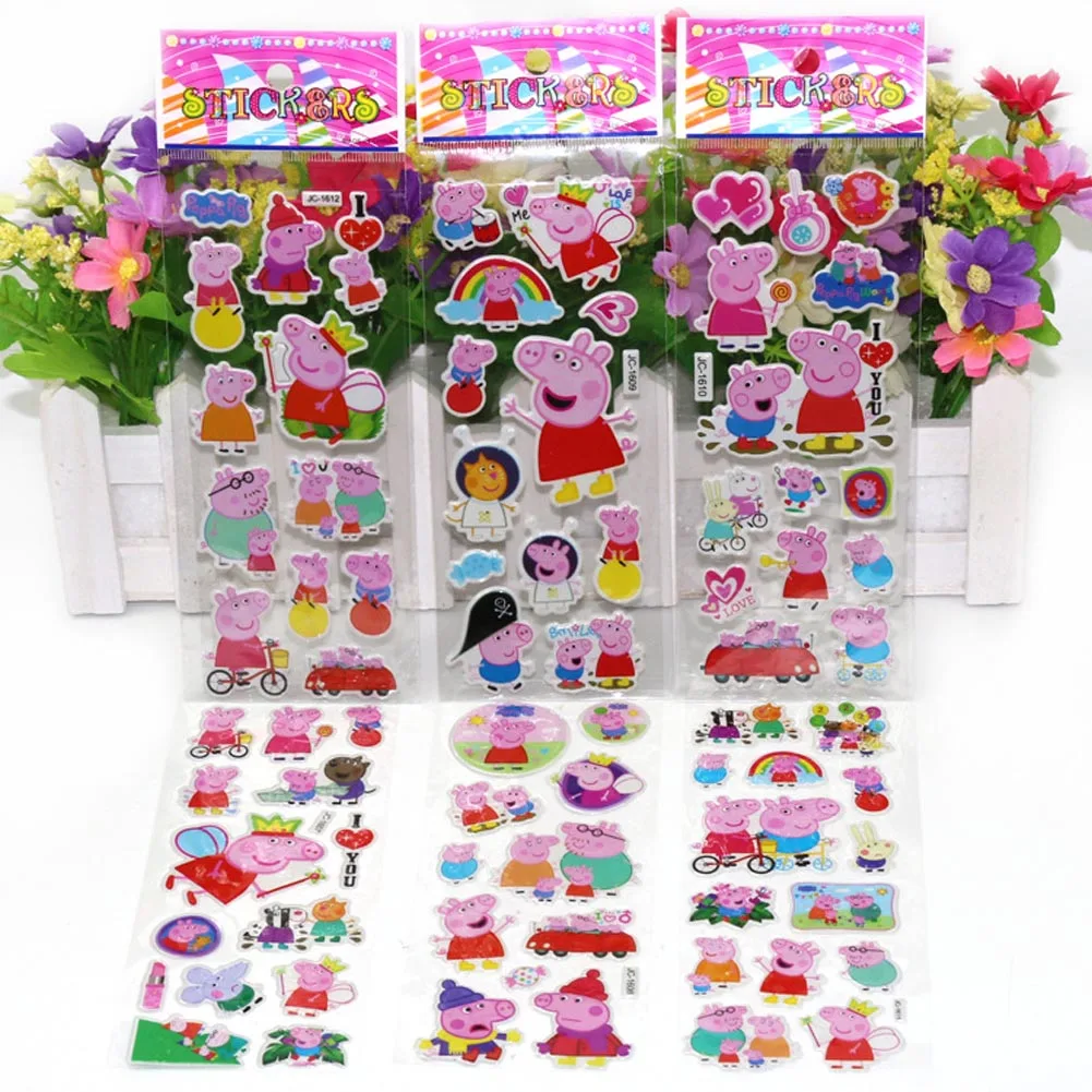 

3 Pcs Cute Animal Pink Pig Girl Stickers Diary Decoration Cartoon Stickers School Supplies