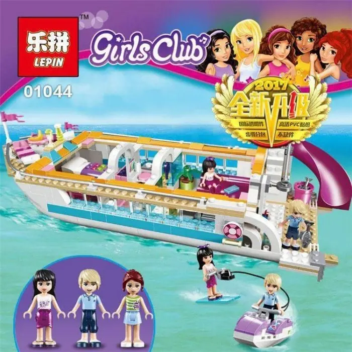 

2018 Lepin 01044 Genuine 660Pcs Girl Series legoinglys Dolphin Cruiser 41015 Building Blocks Bricks Funny Toys As Gifts For Kid