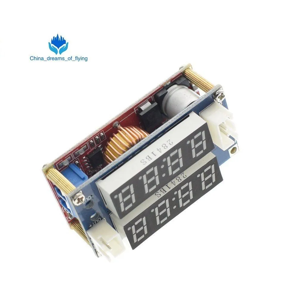 XL4015 5A Регулируемый мощный CC/CV понижающий модуль зарядки светодиодный вольтметр