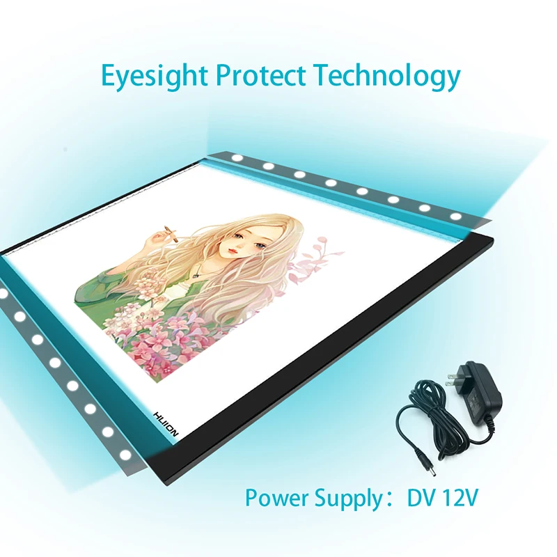 Tavoletta Luminosa HUION A3 Per Disegno - LED Regolabile, Super Luminosa Per Tracciamento E Animazione - Foto 4