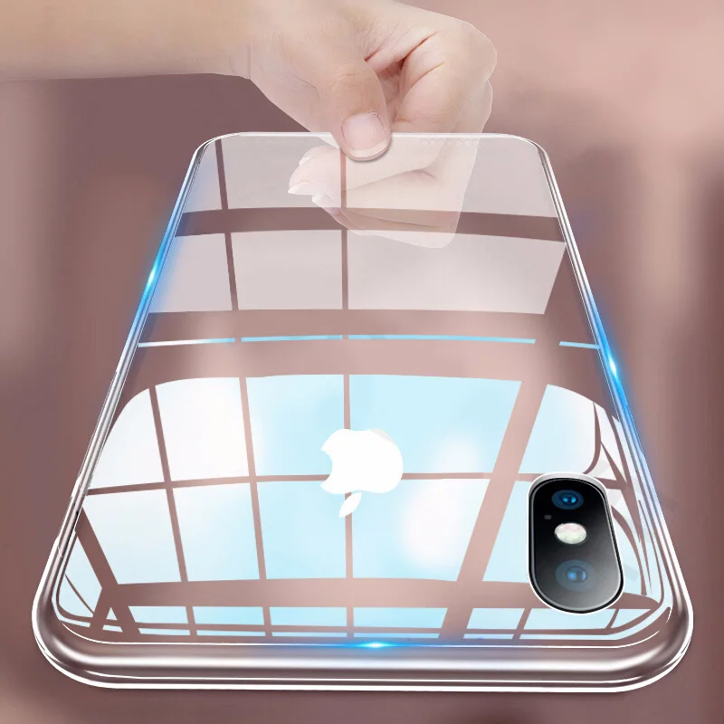 Сверхтонкие прозрачные чехлы LOVECOM для iPhone XR XS Max 6 6S 7 8 Plus X деловая прозрачная