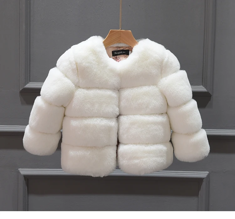 Winter Girls faux fur Coats fashion Children winter Jackets for girls clothes Kids Outerwear fur Jackets warm princess coat