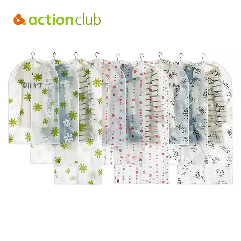 Actionclub Clothes Coat Suit Dust-proof Storage Bag Clothing Dress Outer Hanging Cover Protector Garment Organizer Case 1 PC | Дом и сад