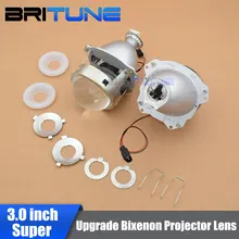 3.0” Super Upgrade HID Headlight Bi-xenon Projector Lens Headlamp Tuning H1 H4 H7 9005 9006 Car Styling LHD RHD, Use H1 Bulbs