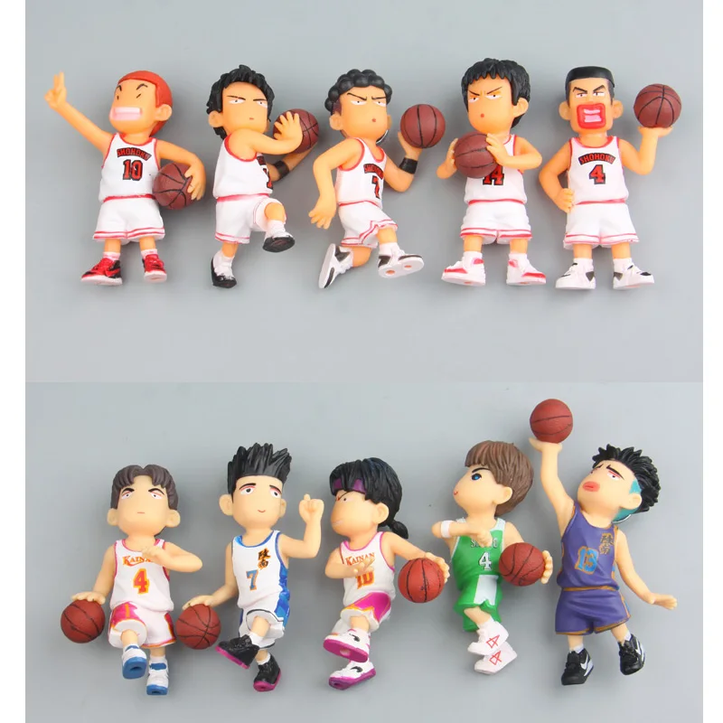 

Basketball PVC Cartoon series anime characters Slam Dunk 3D fridge magnets Toy Figures Refrigerator magnets Children Gift