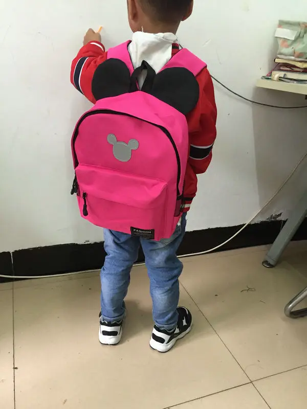 Школьный рюкзак для детского сада с рисунком Микки Мауса, Детский рюкзак, милая сумка на плечо для мальчика, рюкзак для девочки 3-6 лет