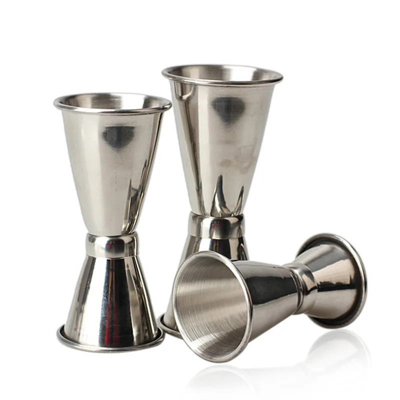 3PCS Stainless Steel Cocktail Drink Mixer Measuring Cup Jigger Measurer Set