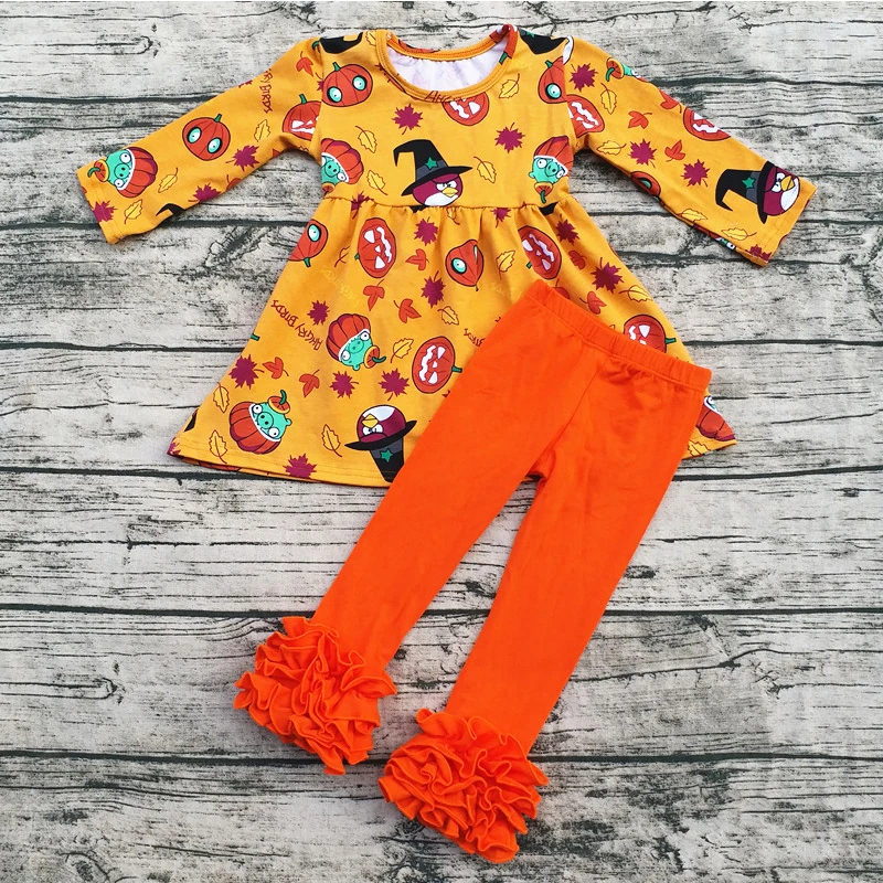Wholesale remake Halloween children's boutique clothing sets kids