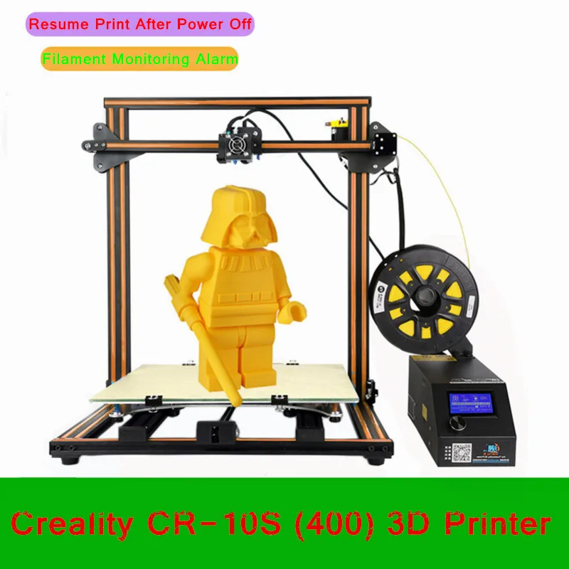 

DIY Desktop Creality 3D Printer 400*400*400mm Large Printing Size Multi-type Filament With Heated Bed LCD Display Printer