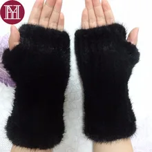Женские меховые перчатки из натуральной норки женские вязаные варежки из натурального меха норки брендовые меховые перчатки высокого качества s